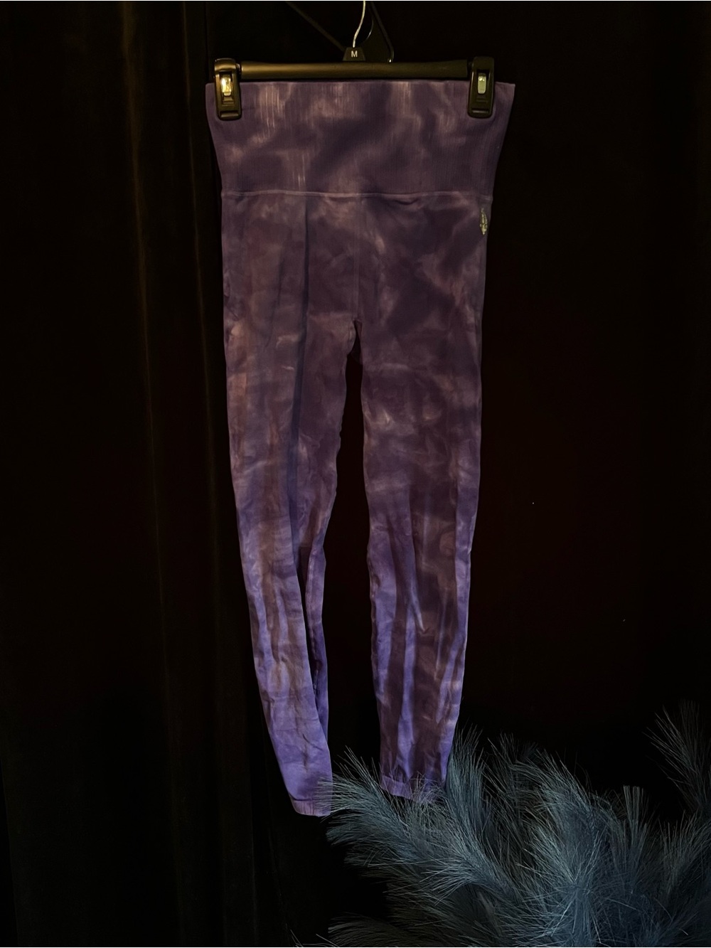 Free People Movement Purple Tie Dye Leggings CC